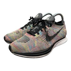 Nike‎ Flyknit Racer Multicolor 3.0 Grey Tongue 526628-004 Men's Sz 7.5